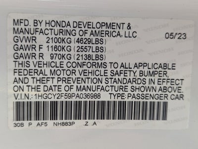 2023 Honda Accord Hybrid Sport