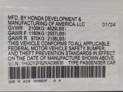 2024 Honda Accord Hybrid Touring