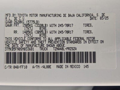 2025 Toyota Tacoma SR5