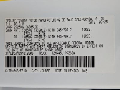 2025 Toyota Tacoma SR5