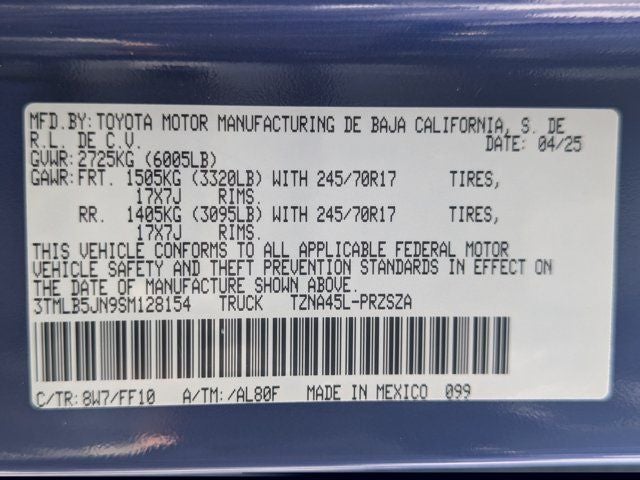 2025 Toyota Tacoma SR5