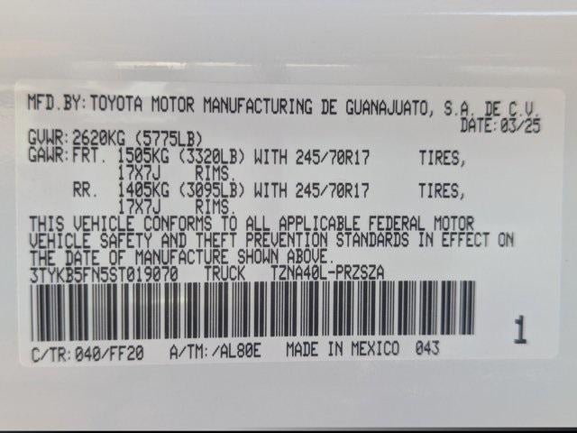 2025 Toyota Tacoma SR5