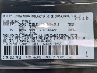2026 Toyota Tacoma SR5