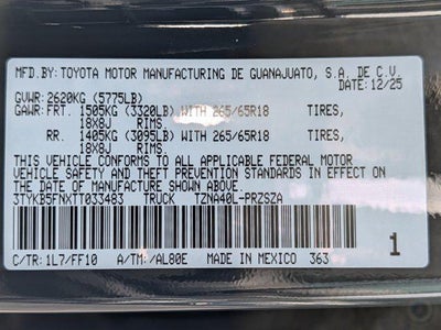 2026 Toyota Tacoma SR5