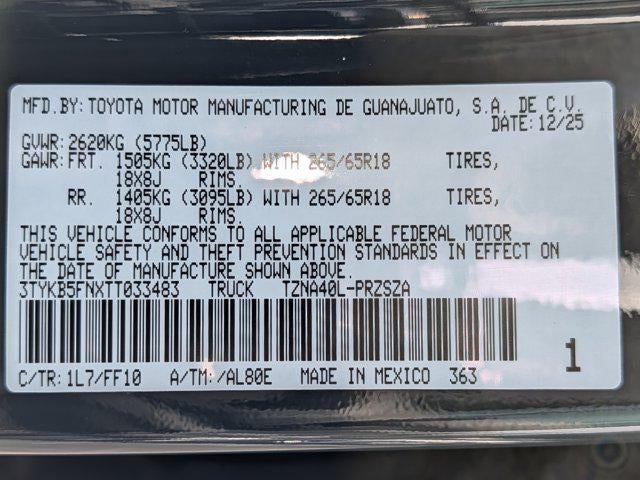 2026 Toyota Tacoma SR5