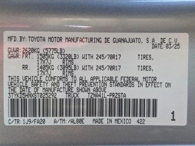 2025 Toyota Tacoma SR