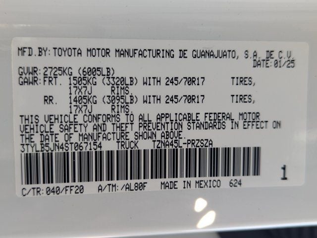 2025 Toyota Tacoma SR5