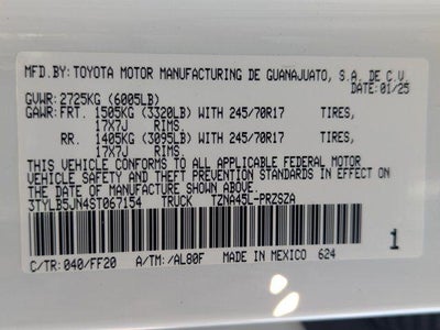2025 Toyota Tacoma SR5