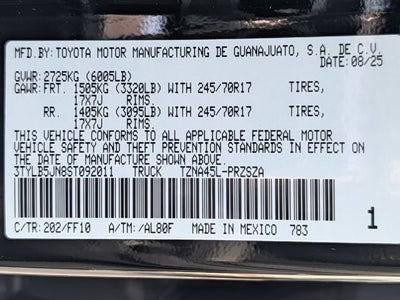 2025 Toyota Tacoma SR5