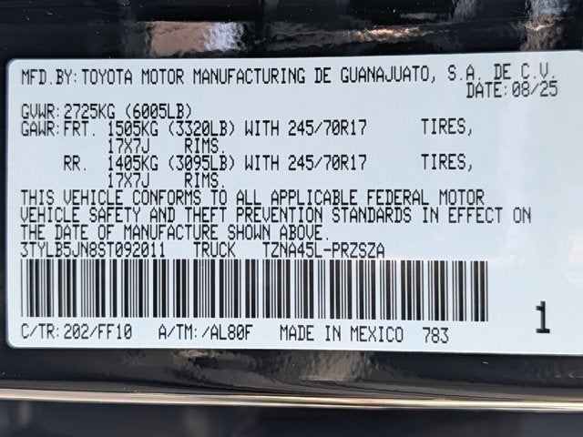2025 Toyota Tacoma SR5
