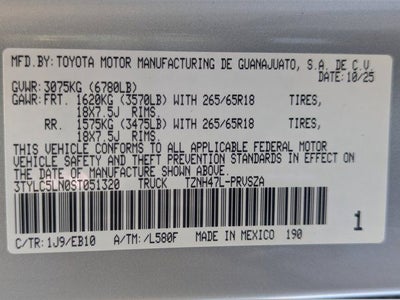 2025 Toyota Tacoma Hybrid Limited