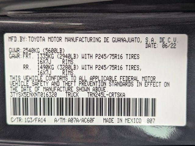 2022 Toyota Tacoma SR