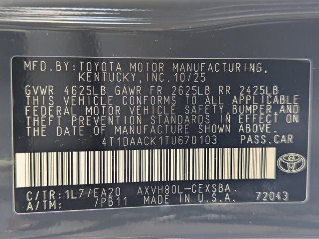 2026 Toyota Camry SE