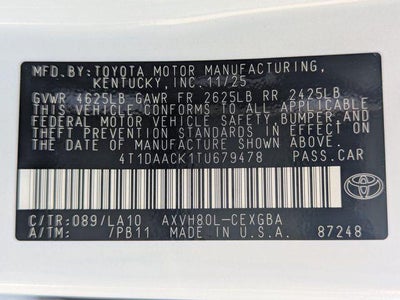 2026 Toyota Camry XLE