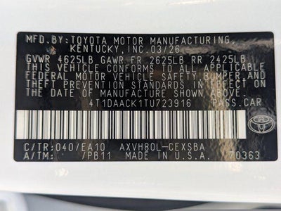 2026 Toyota Camry SE