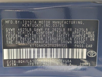 2026 Toyota Camry XLE