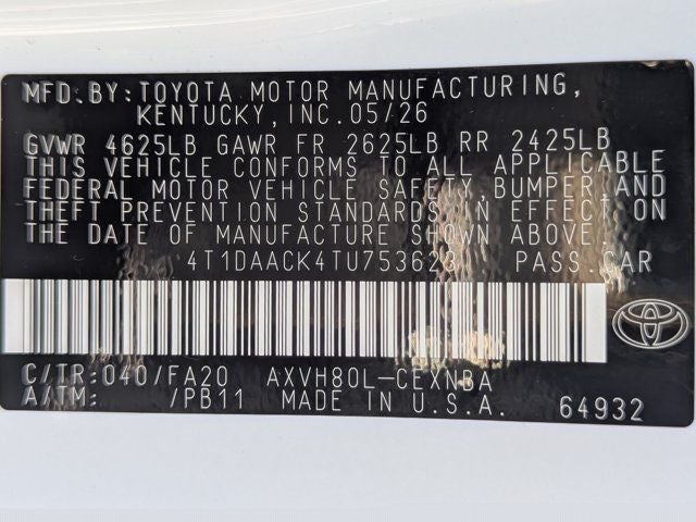 2026 Toyota Camry LE