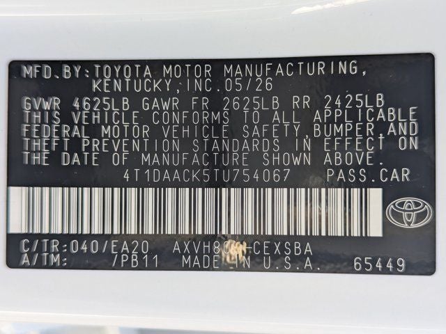 2026 Toyota Camry SE