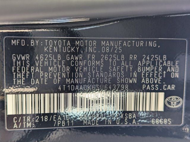 2025 Toyota Camry SE