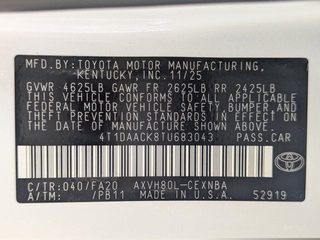 2026 Toyota Camry LE