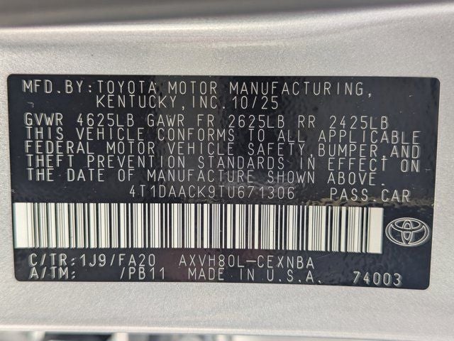 2026 Toyota Camry LE