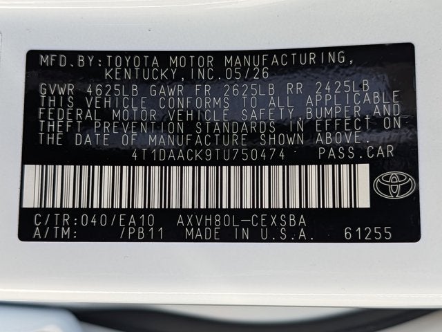 2026 Toyota Camry SE