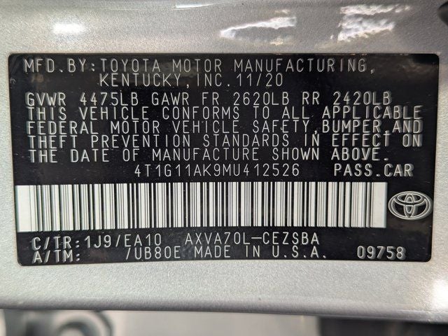 2021 Toyota Camry SE