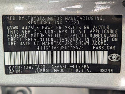 2021 Toyota Camry SE