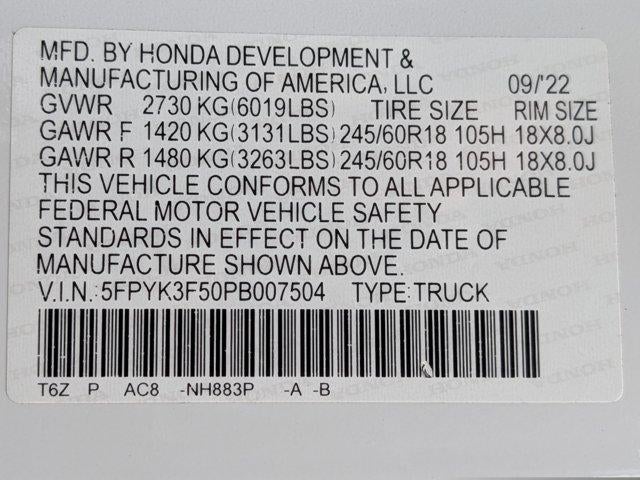 2023 Honda Ridgeline RTL