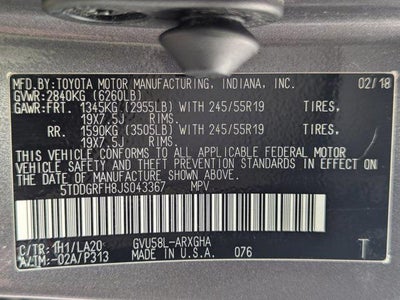 2018 Toyota Highlander Hybrid Limited