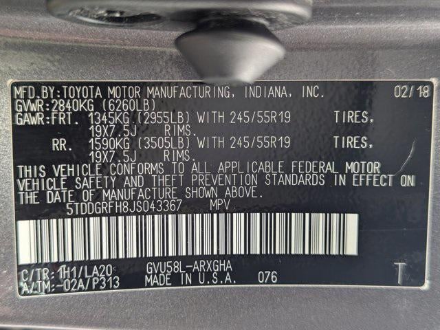 2018 Toyota Highlander Hybrid Limited