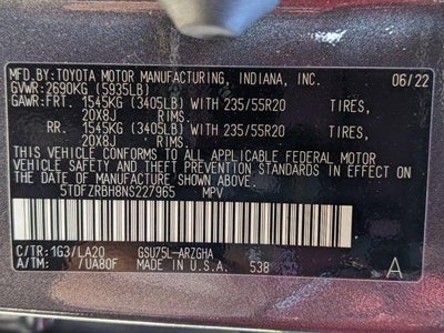 2022 Toyota Highlander Platinum
