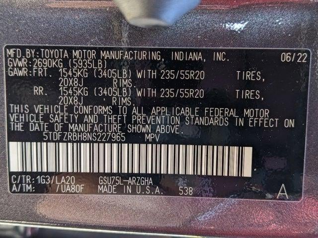 2022 Toyota Highlander Platinum