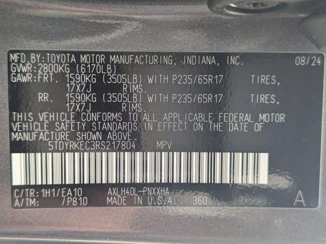 2024 Toyota Sienna XLE 7 Passenger