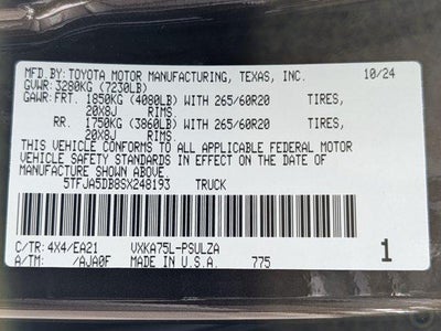 2025 Toyota Tundra Limited