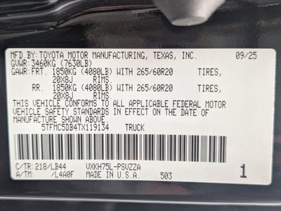 2026 Toyota Tundra Hybrid 1794 Edition