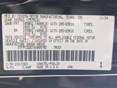 2025 Toyota Tundra Hybrid TRD Pro