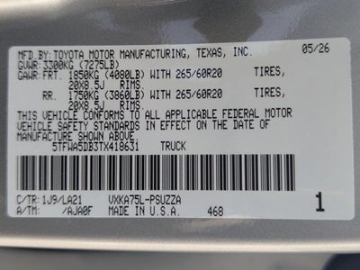 2026 Toyota Tundra Platinum