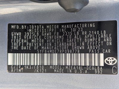 2024 Toyota Corolla LE