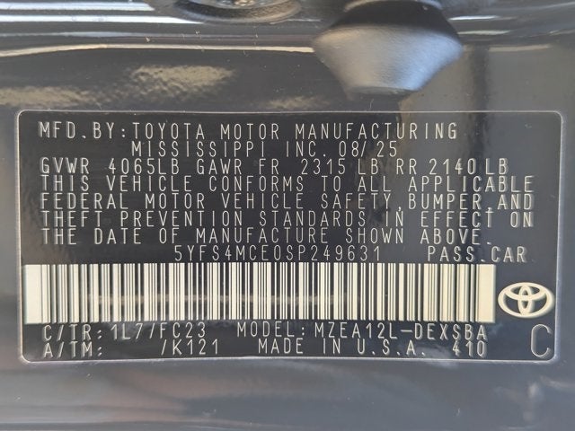 2025 Toyota Corolla SE