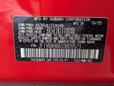 2025 Subaru WRX Premium