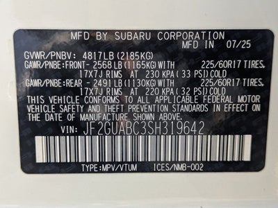 2025 Subaru Crosstrek Base