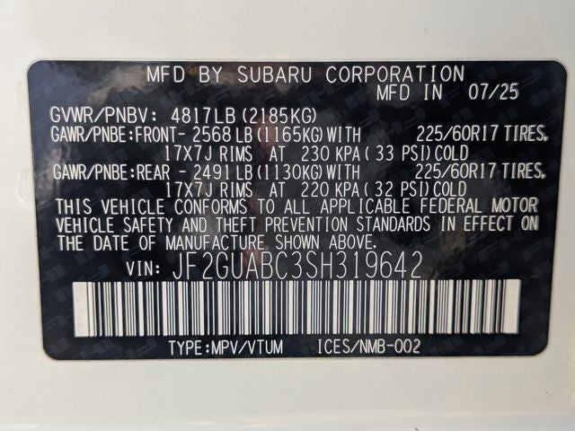 2025 Subaru Crosstrek Base