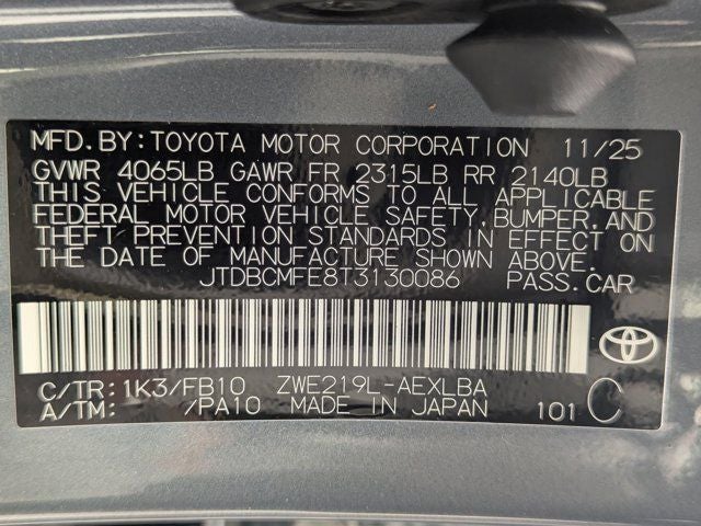 2026 Toyota Corolla Hybrid LE