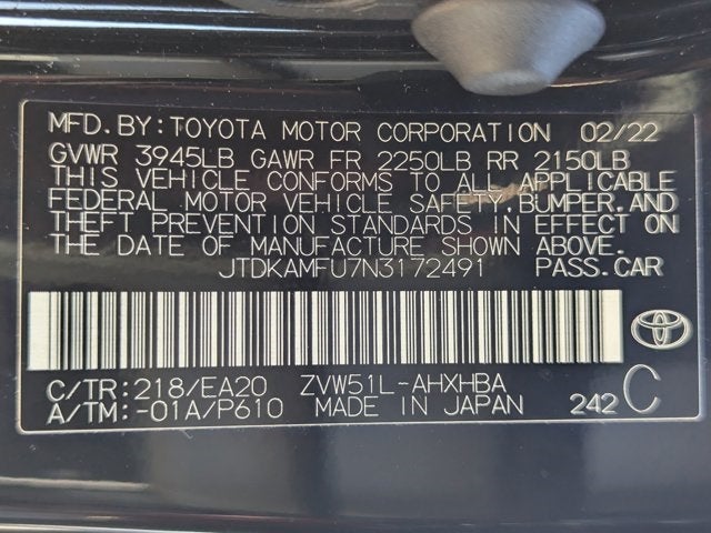 2022 Toyota Prius L