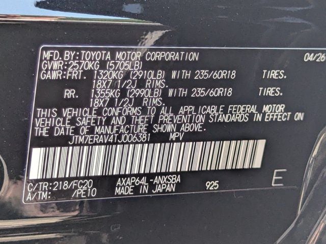 2026 Toyota RAV4 Plug-In Hybrid SE