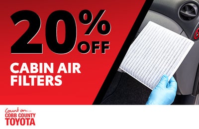 20% Off Cabin Air Filters