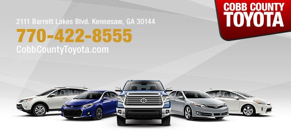 Cobb County Toyota in Kennesaw, GA Leave Us A Review